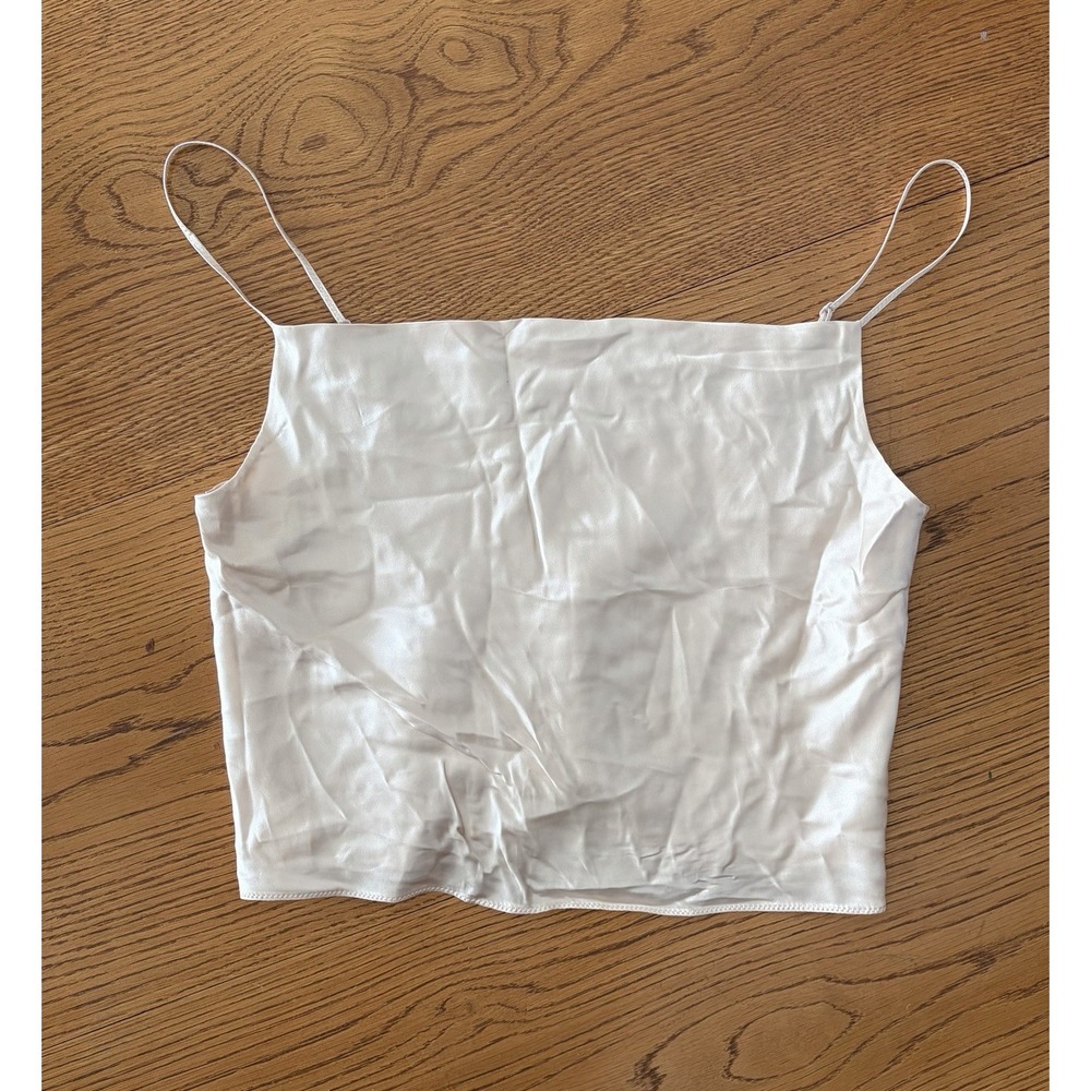 Sunday Best Aritzia 100% Silk Tank Top Beige Small